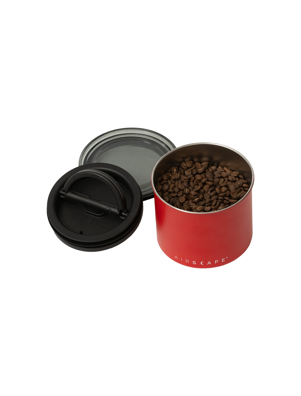 Airscape Edelstahl Aromabehälter 250g rot matt